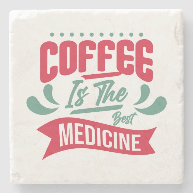 Very Cool and Cute Coffee or Java Stone Coaster (Front)