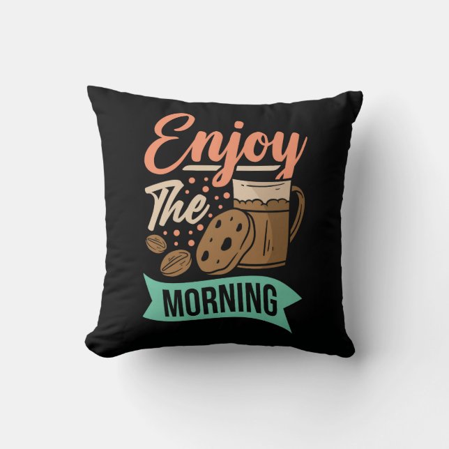 Very Cool and Cute Coffee or Java Throw Pillow (Front)
