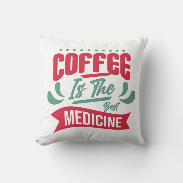 Very Cool and Cute Coffee or Java Throw Pillow (Front)