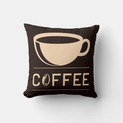 Very Cool and Cute Coffee or Java Throw Pillow
