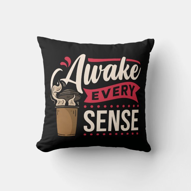 Very Cool and Cute Coffee or Java Throw Pillow (Front)