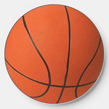 Very Cool And Realistic Basketball Wireless Charger by FUNNSTUFF4U at Zazzle