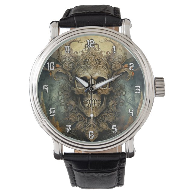 Very Cool Artistic Skull Watch (Front)
