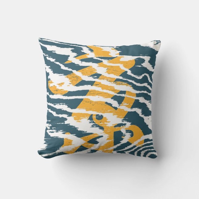 Very Cool Asian Calligraphy Throw Pillow (Front)