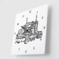 Very Cool BIG RIG Truck Wall Clock | Zazzle