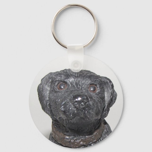 Very Cool Black Lab Keychain (Front)