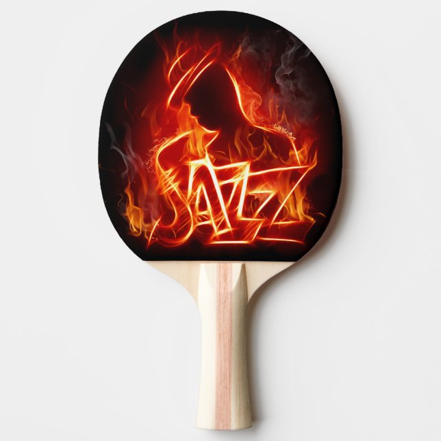 Very Cool Burning Jazz Ping Pong Paddle (Front)