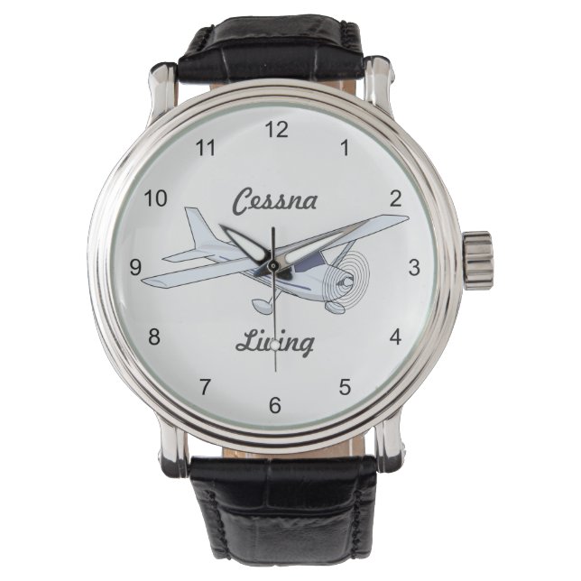 Very Cool Cessna Living Airplane Wrist Watch (Front)