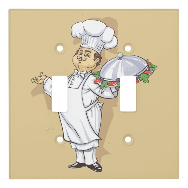 Very Cool Chef Double Switch Plate (Front)