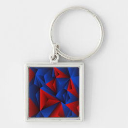 Very Cool Colorful Abstract Shapes Key Chain