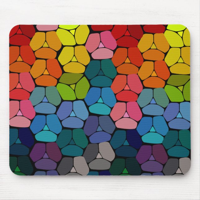 Very Cool Colorful Abstract Shapes Mouse Mat (Front)