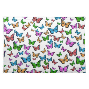 Very Cool Colorful Butterflies Cloth Placemat