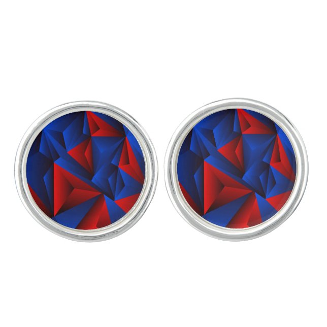 Very Cool Colorful Shapes Cufflinks (Front)