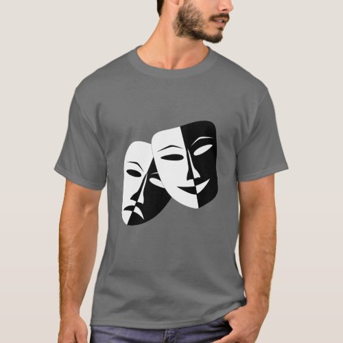Very Cool Comedy and Tragedy Theater Masks T_Shirt