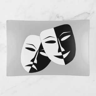 Very Cool Comedy and Tragedy Theater Masks Trinket Tray
