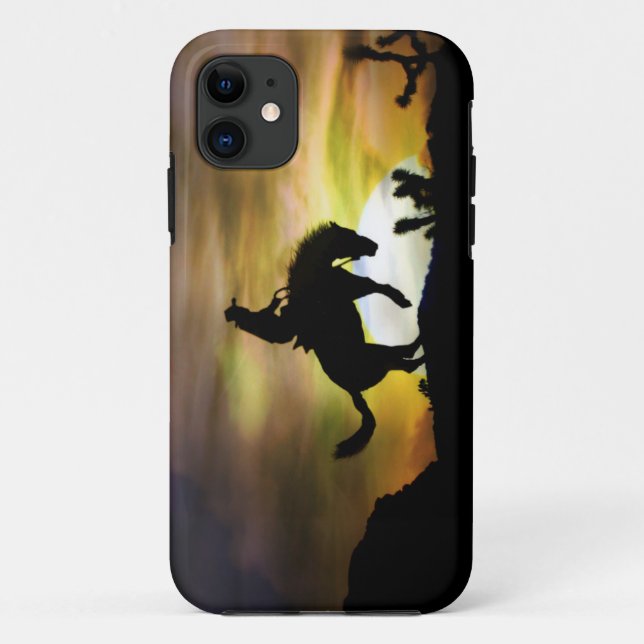 Very Cool Cowboy Bronc Rider in the Sunset Case (Back)