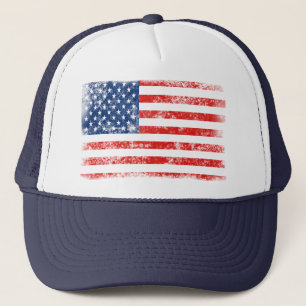 Very Cool Distressed American Flag Trucker Hat