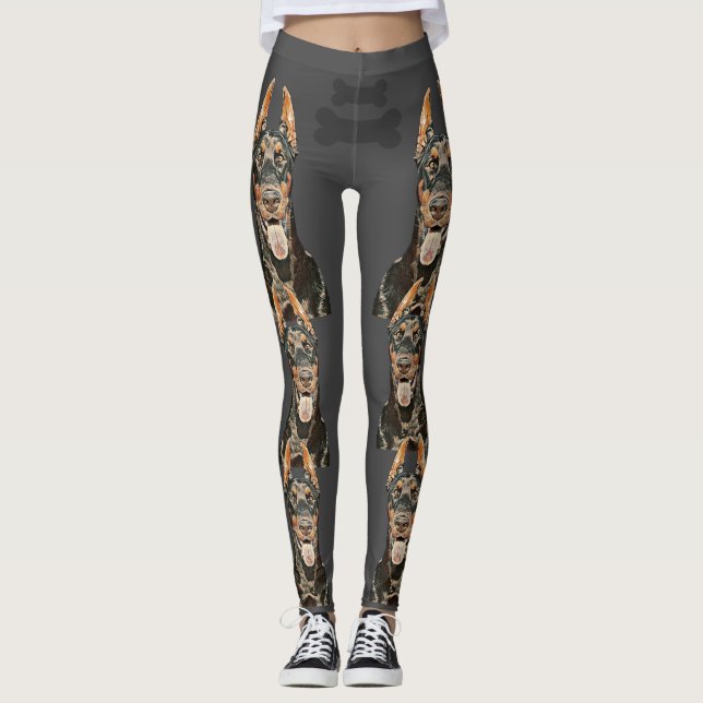 Very Cool Doberman Pinscher Leggings (Front)