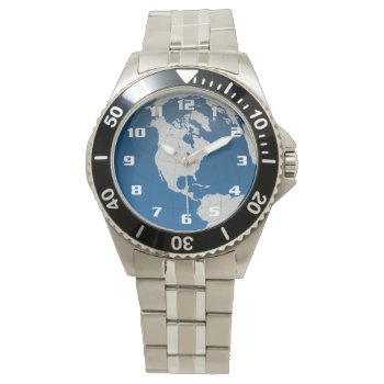 Very Cool Earth And The Globe Watch by FUNNSTUFF4U at Zazzle