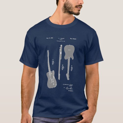 Very Cool Electric Guitar Patent T_Shirt