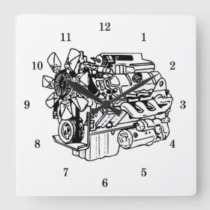 Very Cool Engine Mechanic's Wall Clock