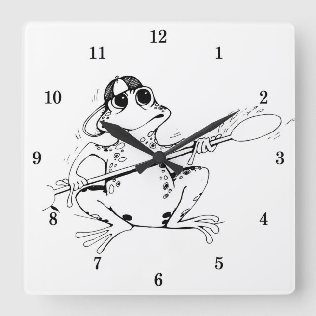 Very Cool Frog Wall Clock (Front)