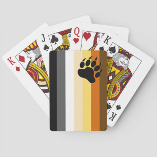 VERY COOL Gay Bear Pride Colors Poker Cards