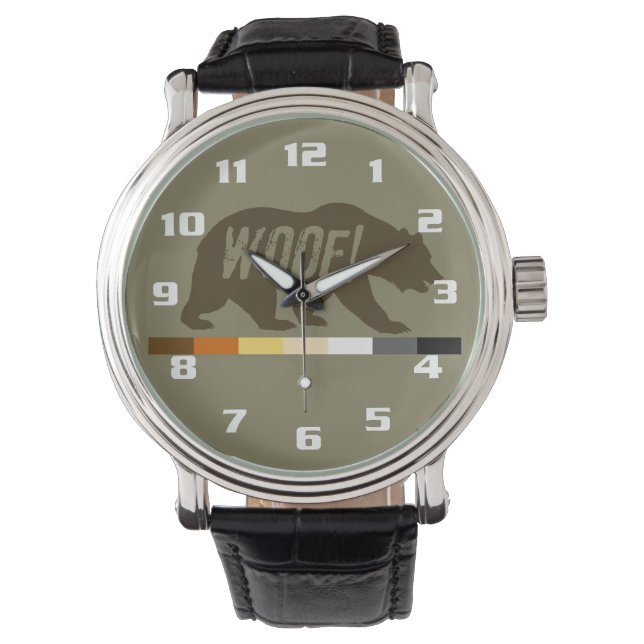 Very Cool Gay Bears Pride Flag Bear Woof Watch (Front)