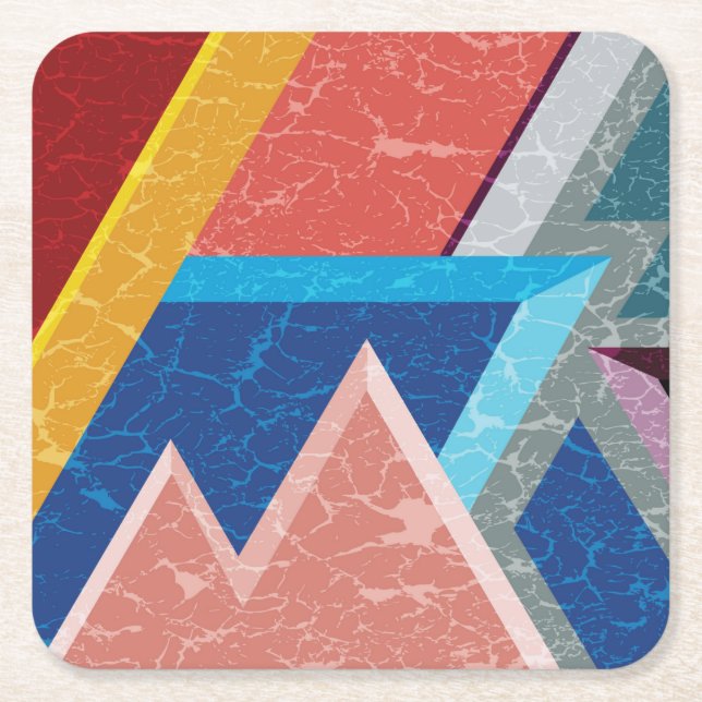 Very Cool Geometric Shapes Coaster Set (Front)