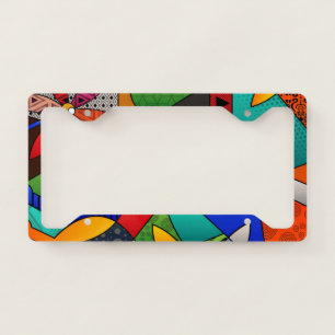 Very Cool Geometric Shapes License Plate Frame