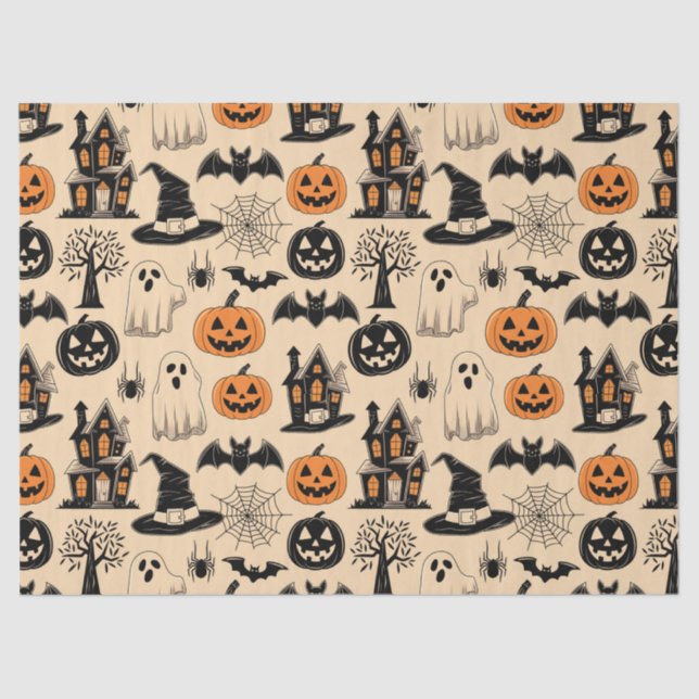 Very cool Halloween theme Tissue Paper (Front)