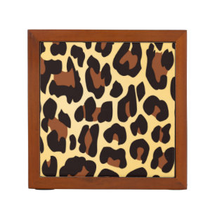 Very Cool Leopard Print Desk Organizer