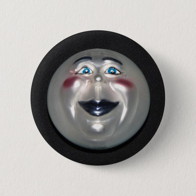 Very Cool Man On The Moon Figure Button (Front)