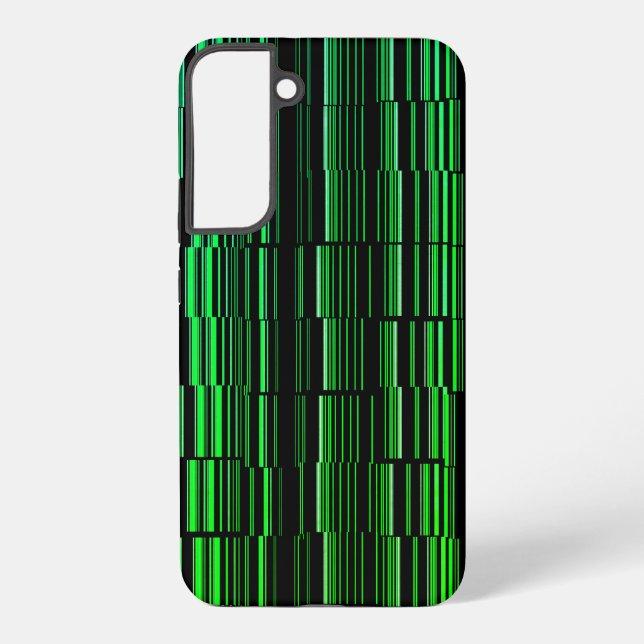 Very Cool Modern Green Striped Samsung Galaxy Case (Back)