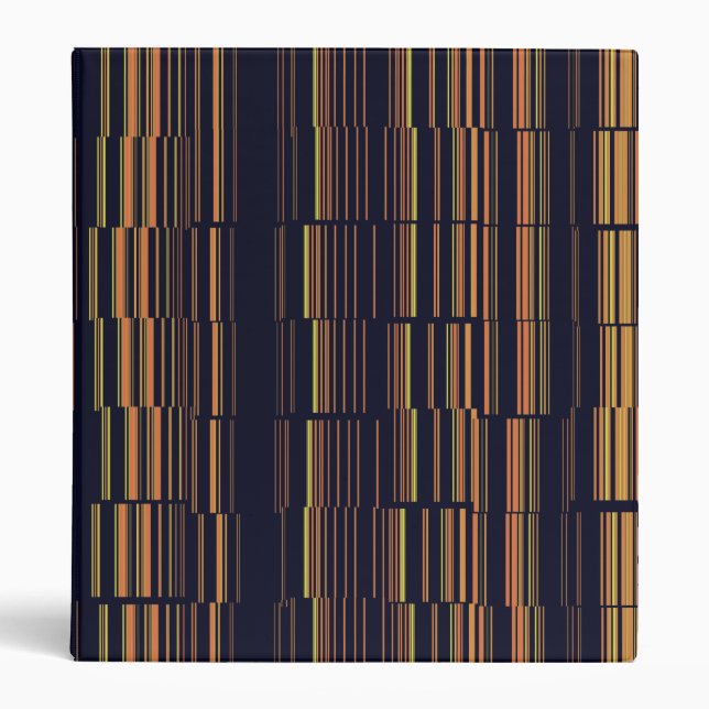 Very Cool Modern Orange 3 Ring Binder (Front)