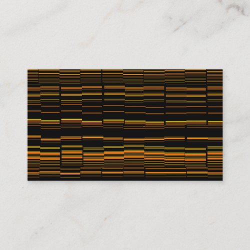 Very Cool Modern Orange Striped Business Card