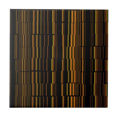 Very Cool Modern Orange Striped Ceramic Tile
