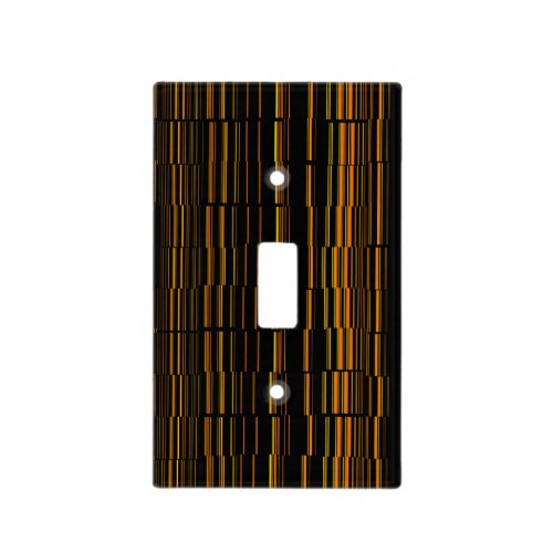 Very Cool Modern Orange Striped Light Switch Cover