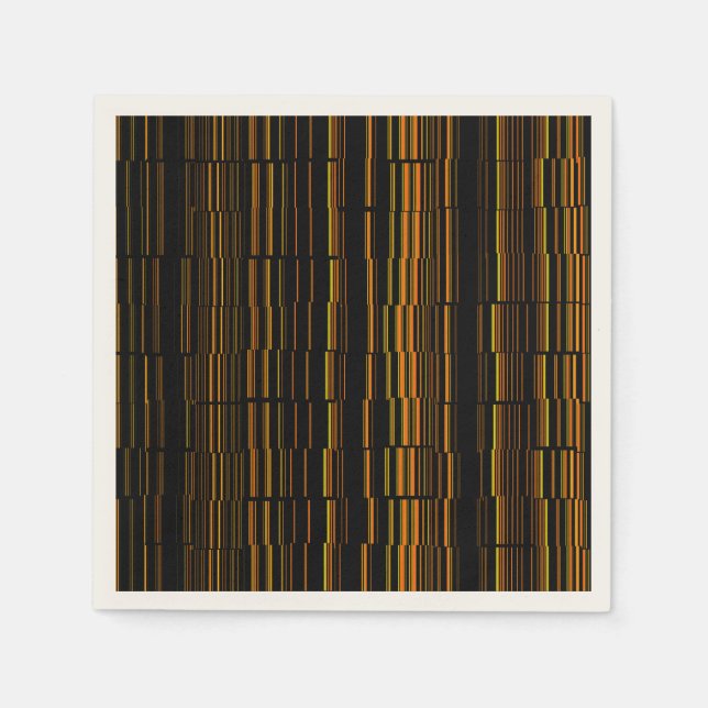 Very Cool Modern Orange Striped Napkins (Front)