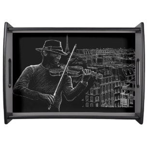 Very Cool Music Style Serving Tray