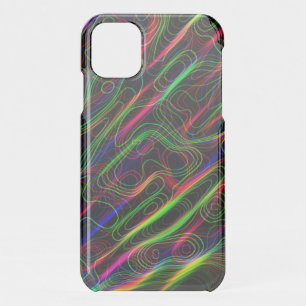 VERY COOL Neon Multicolored Curved Lines iPhone 11 Case