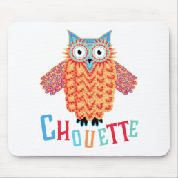 Very Cool Owl French Pun Mouse Pad