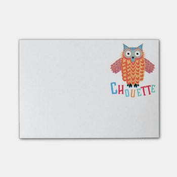 Very Cool Owl French Pun Post-it Notes by DoodleDeDoo at Zazzle