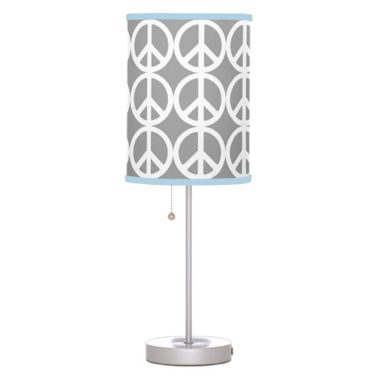 VERY COOL PEACE SIGN PRINT MODERN TABLE LAMP (Right)