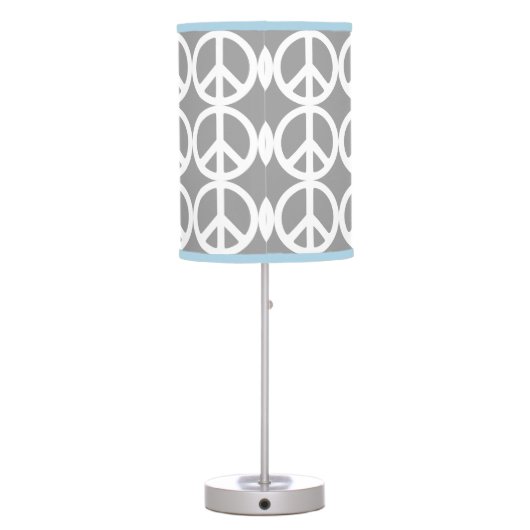 VERY COOL PEACE SIGN PRINT MODERN TABLE LAMP (Back)