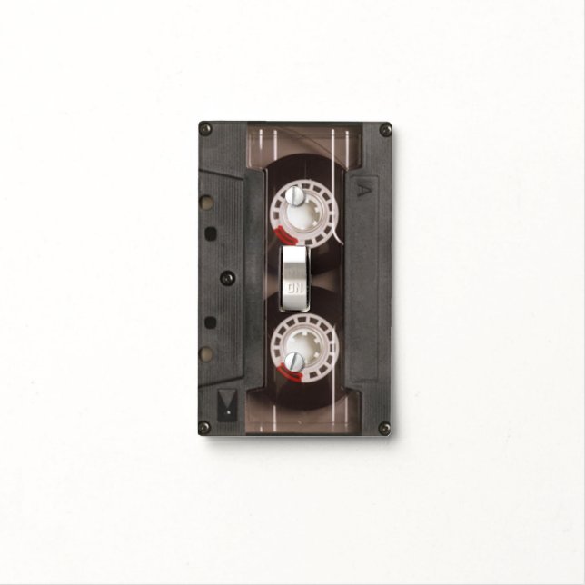 Very Cool Retro Cassette Tape Light Switch Cover (In Situ)
