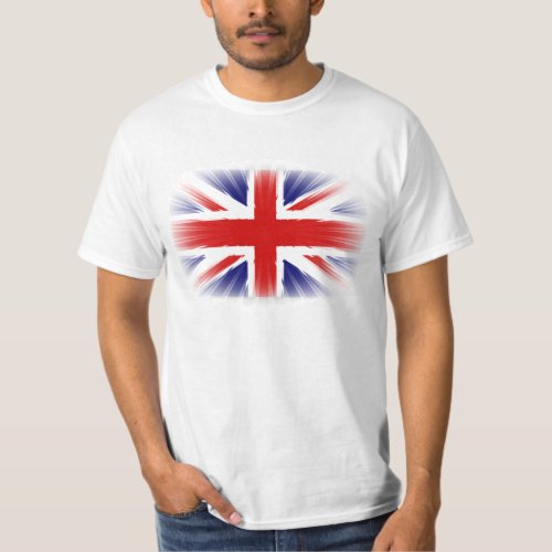 Very Cool Sunburst Effect UK flag T_Shirt