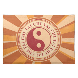 Very Cool Tai Chi Yin Yang Cloth Placemat