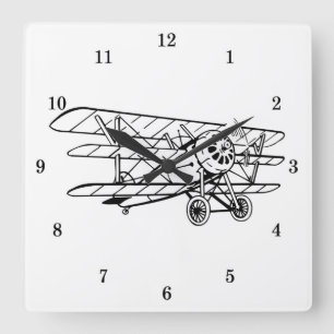 Very Cool Tri-Wing Airplane Wall Clock