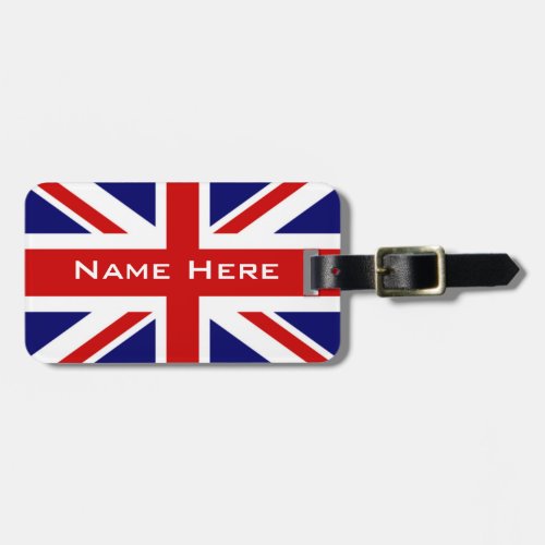 Very Cool Uk Flag The Union Jack With Monogram Luggage Tag